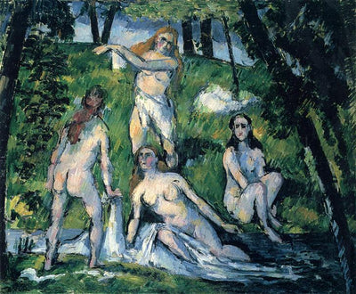 Four Bathers Paul Cezanne by Paul Cézanne Reproduction for Sale - Blue Surf Art