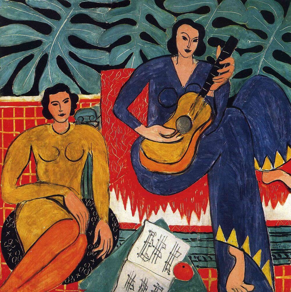 The Music (La Musique), 1939 Painting by Henri Matisse Oil on Canvas Reproduction by Blue Surf Art