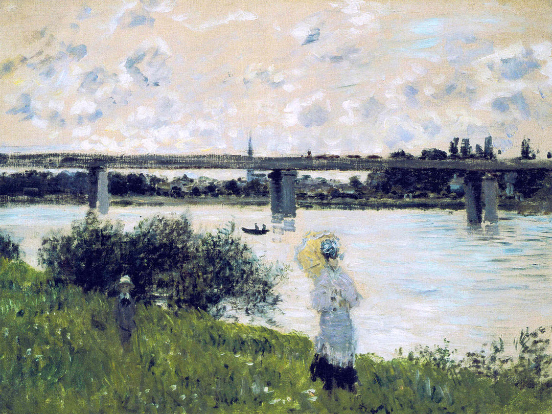 The Promenade near the Bridge of Argenteuil by Claude Monet