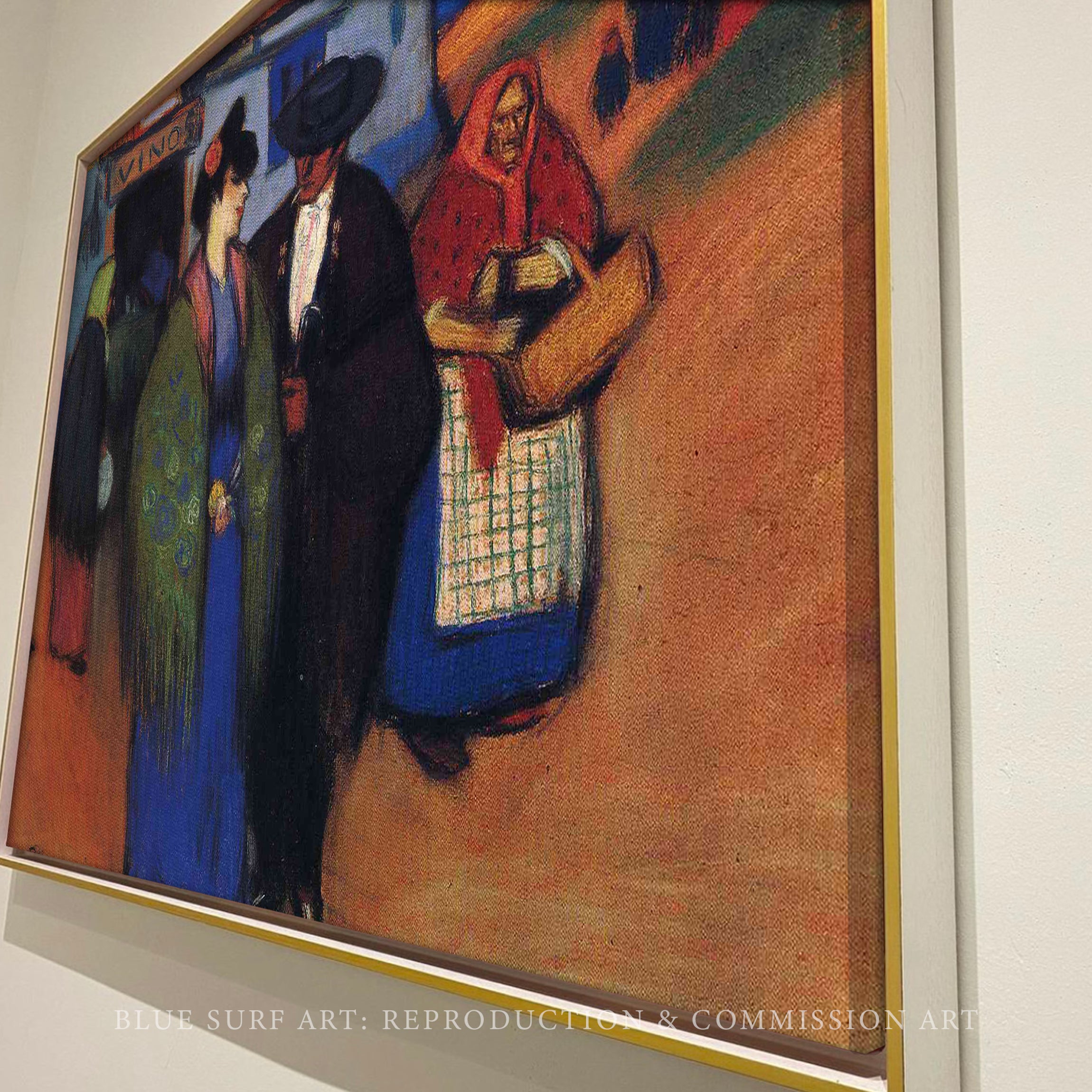 A spanish couple in front of inn by Pablo Picasso Reproduction