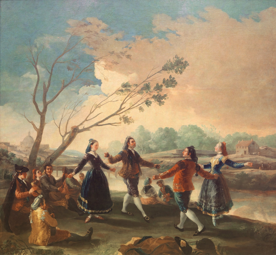 Dance on the Banks of the Manzanares by Francisco Goya, Reproduction for Sale, Blue Surf Art