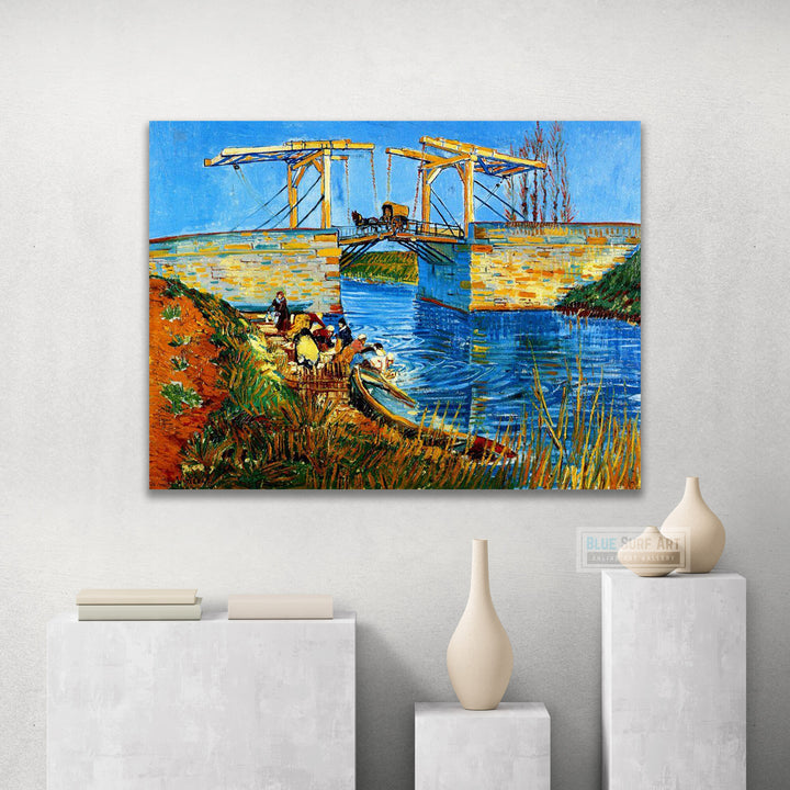 The Langlois Bridge at Arles by Van Gogh Reproduction for Sale - Blue Surf Art