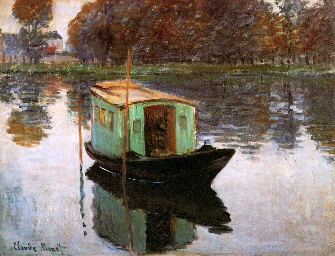 The Studio-Boat by Claude Monet. Monet artworks, Monet reproduction for sale