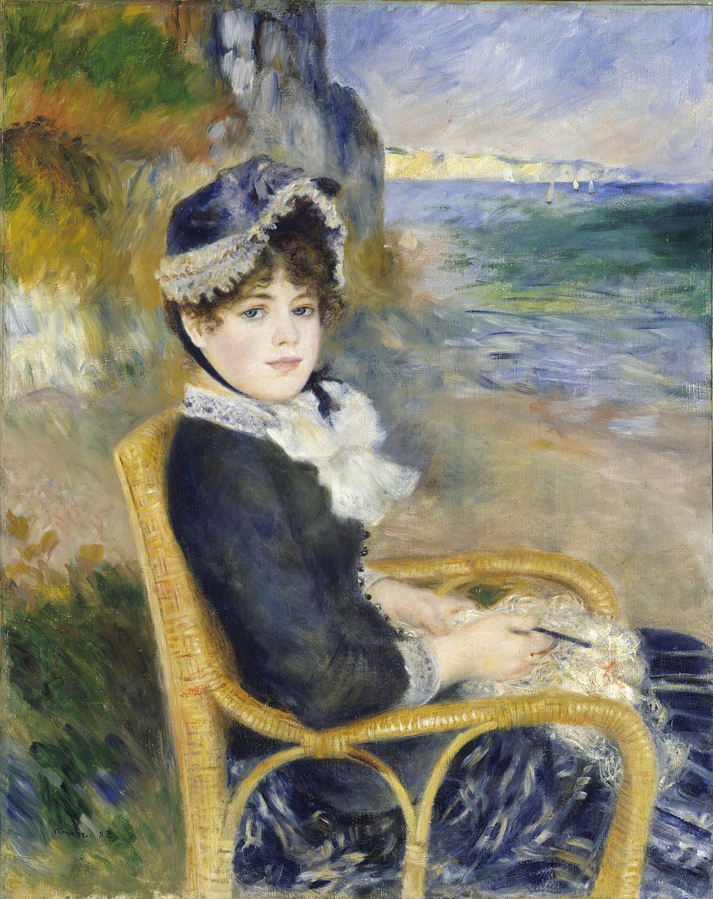 By the Seashore by Pierre-Auguste Renoir Reproduction for Sale by Blue Surf Art