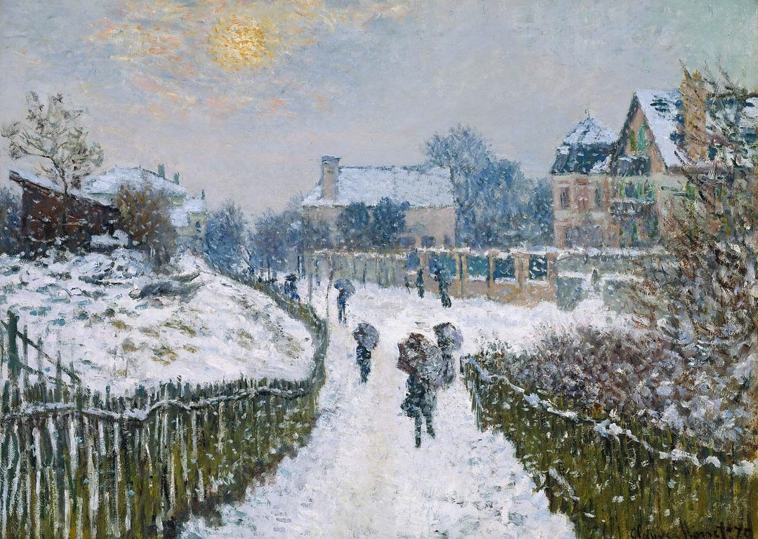 Boulevard Saint-Denis, Argenteuil, in Winter by Claude Monet. Monet artworks, Monet reproduction for sale