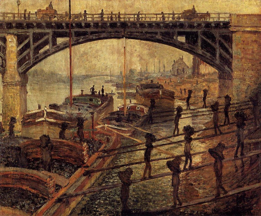 Coal Dockers by Claude Monet. Monet artworks, Monet reproduction painting for sale