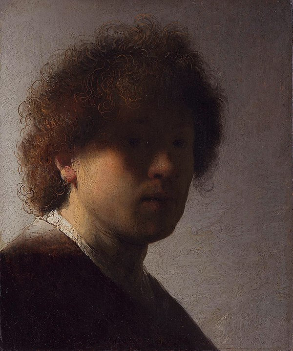 Lighting Study in the Mirror Painting by Rembrandt Reproduction for Sale by Blue Surf Art