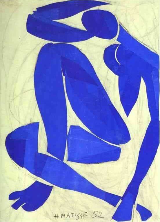 Nu bleu IV, 195 Painting by Henri Matisse Oil on Canvas Reproduction by Blue Surf Art