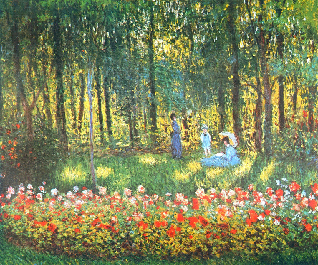 The Artist's Family in the Garden by Claude Monet 