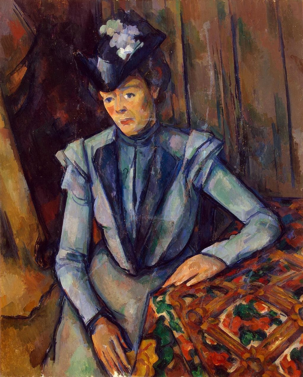 Lady in Blue by Paul Cézanne Reproduction for Sale - Blue Surf Art