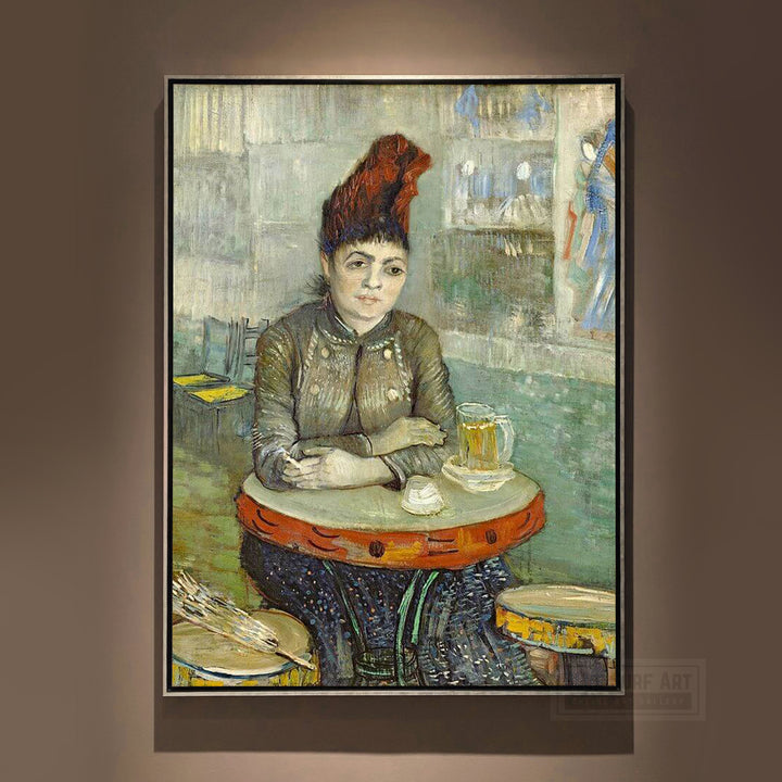 Agostina Segatori Sitting in the Café du Tambourin by Van Gogh Reproduction for Sale - Blue Surf Art