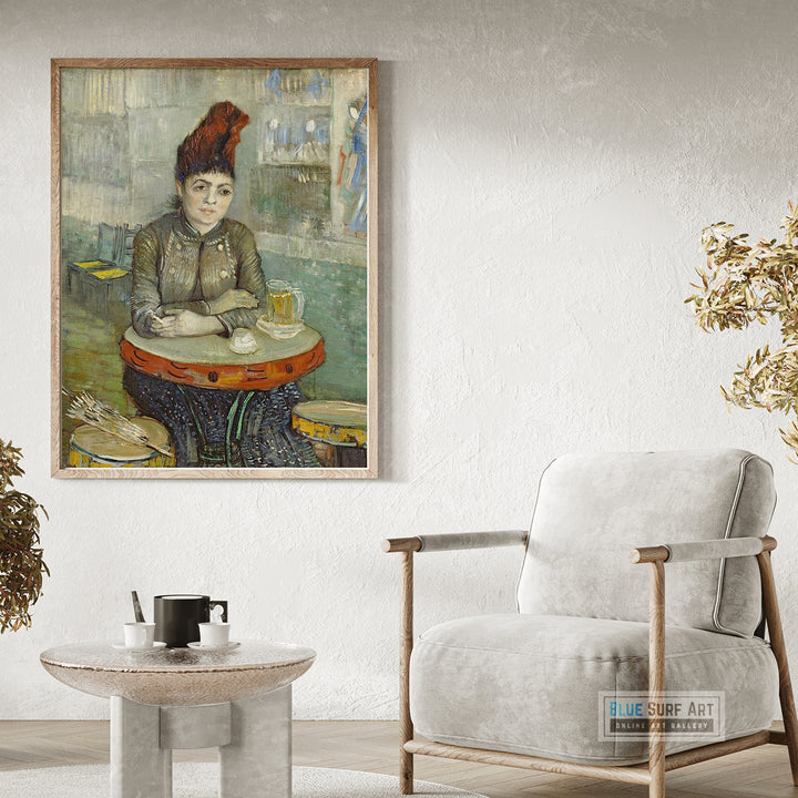 Agostina Segatori Sitting in the Café du Tambourin by Van Gogh Reproduction for Sale - Blue Surf Art