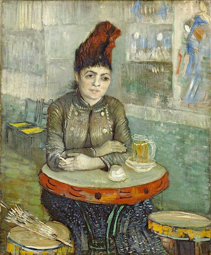 Agostina Segatori Sitting in the Café du Tambourin by Van Gogh Reproduction for Sale - Blue Surf Art