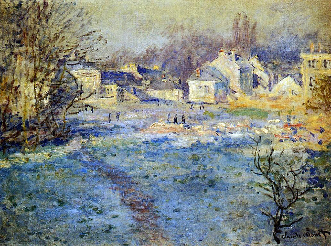 White Frost by Claude Monet. Monet artworks, monet reproduction for sale