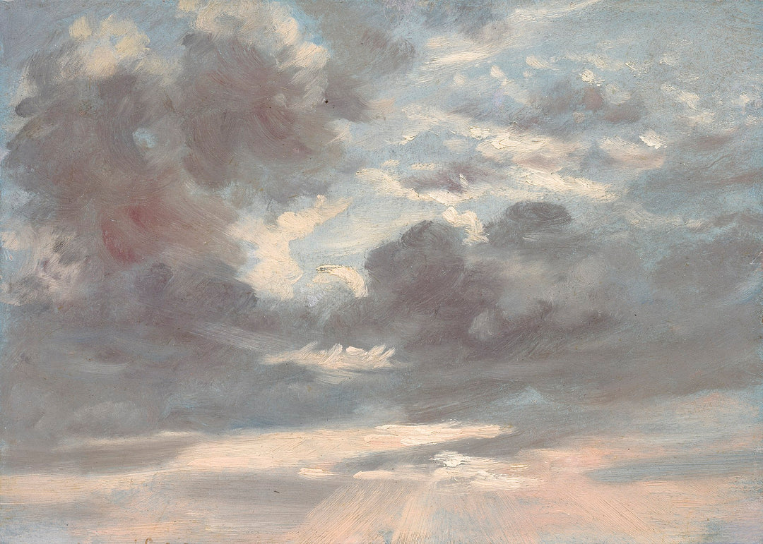 Cloud Study: Stormy Sunset by John Constable Reproduction Painting for Sale - Blue Surf Art
