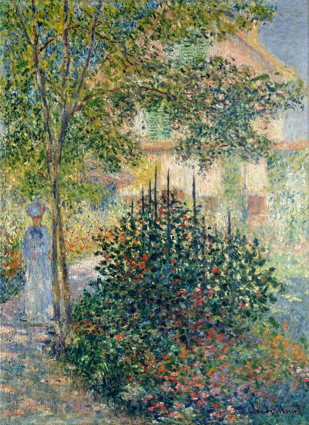 Camille Monet in the Garden at the House in Argenteuil by Claude Monet. Monet canvas art, Monet oil painting on canvas, monet reproduction for sale