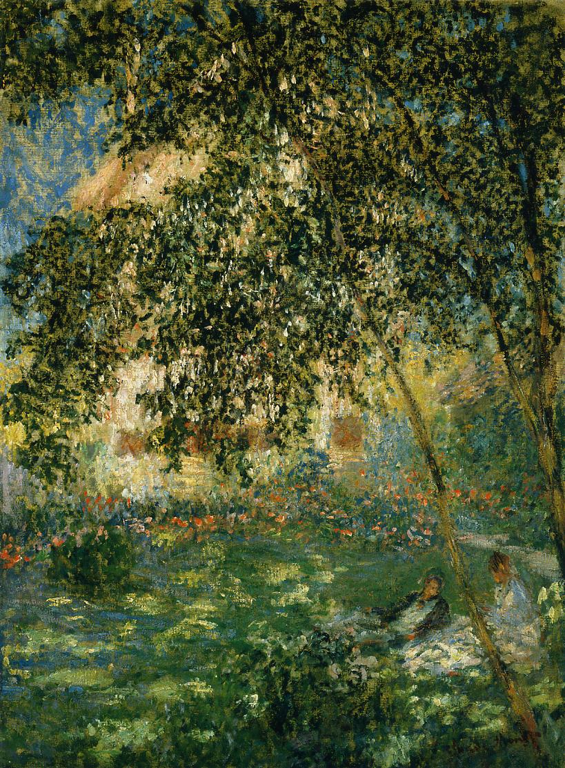Relaxing in the Garden, Argenteuil by Claude Monet. monet canvas art, monet artworks, monet reproduction for sale