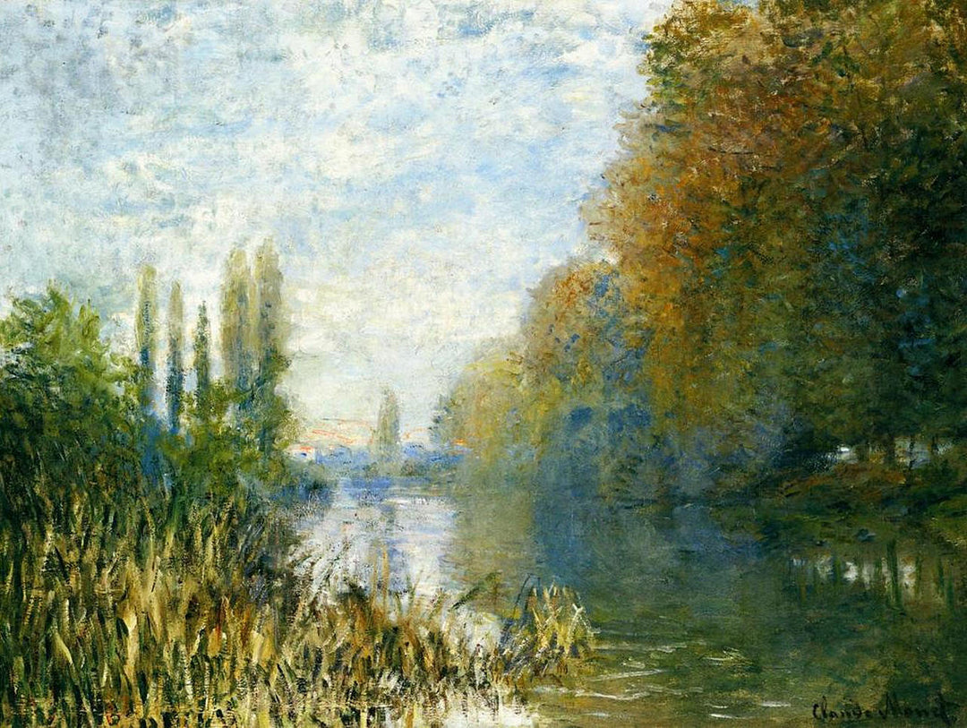 The Banks of The Seine in Autumnby Claude Monet. monet canvas art, monet oil painting on canvas, monet reproduction for sale