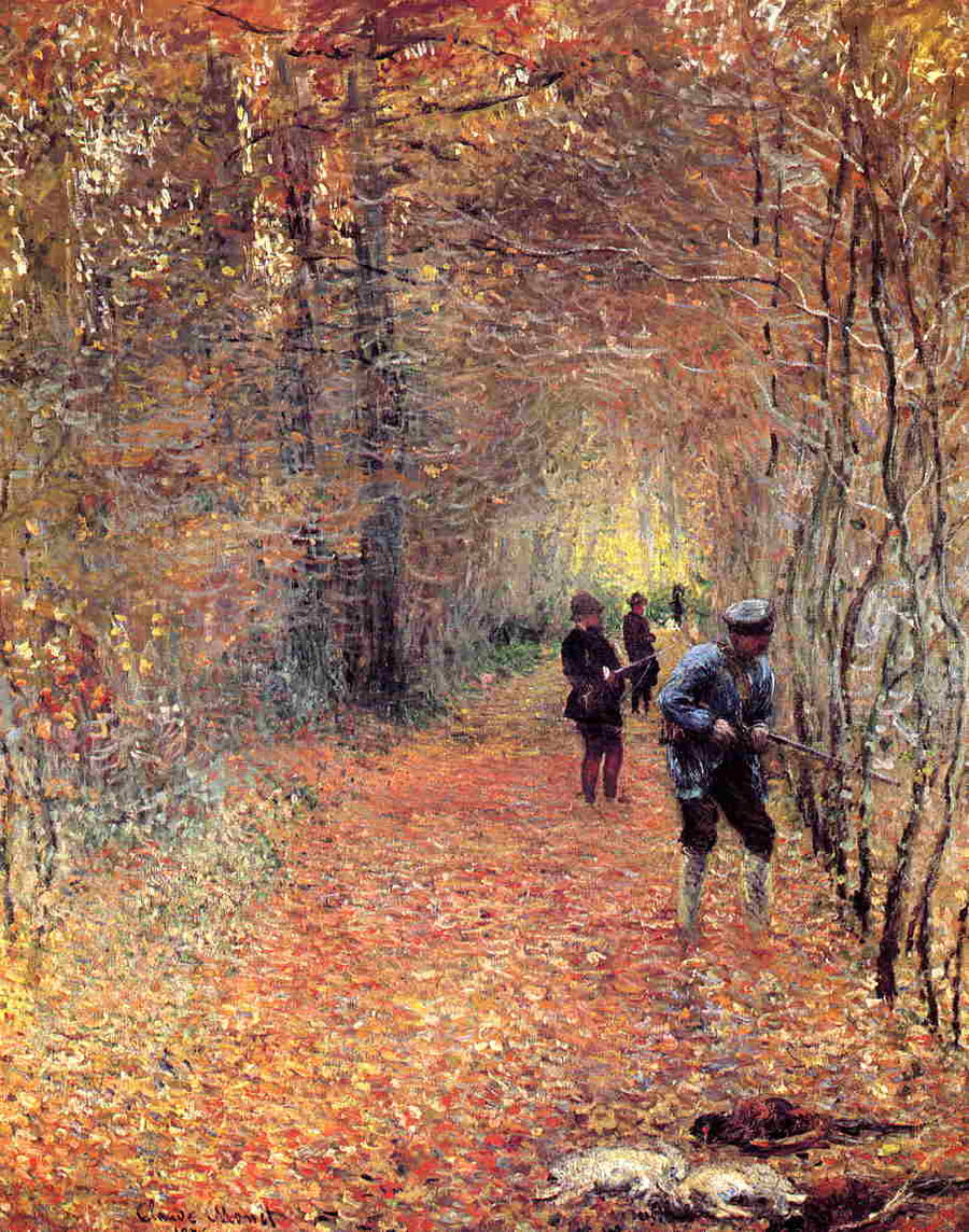 The Shoot. Hunting by Claude Monet. Monet artworks, monet canvas art paintings, monet reproduction for sale