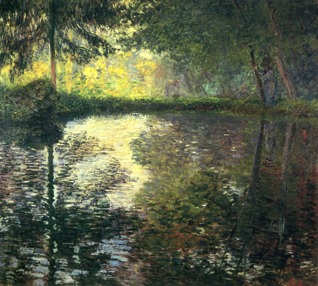 The Pond at Montgeron by Claude Monet. monet canvas art, monet oil painting on canvas
