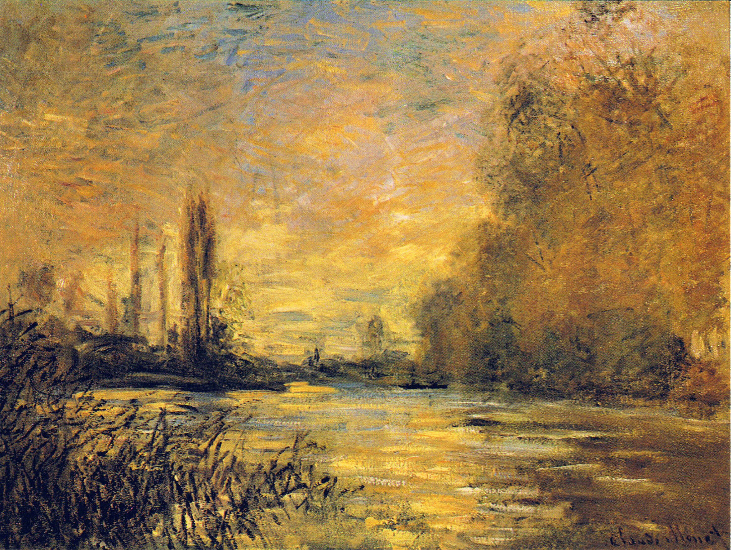 The Small Arm of the Seine at Argenteuil by Claude Monet