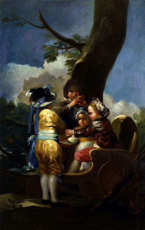 Children with a Cart by Francisco Goya, Reproduction for Sale