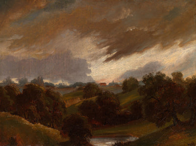 Hampstead, Stormy Sky by John Constable Reproduction Painting for Sale - Blue Surf Art