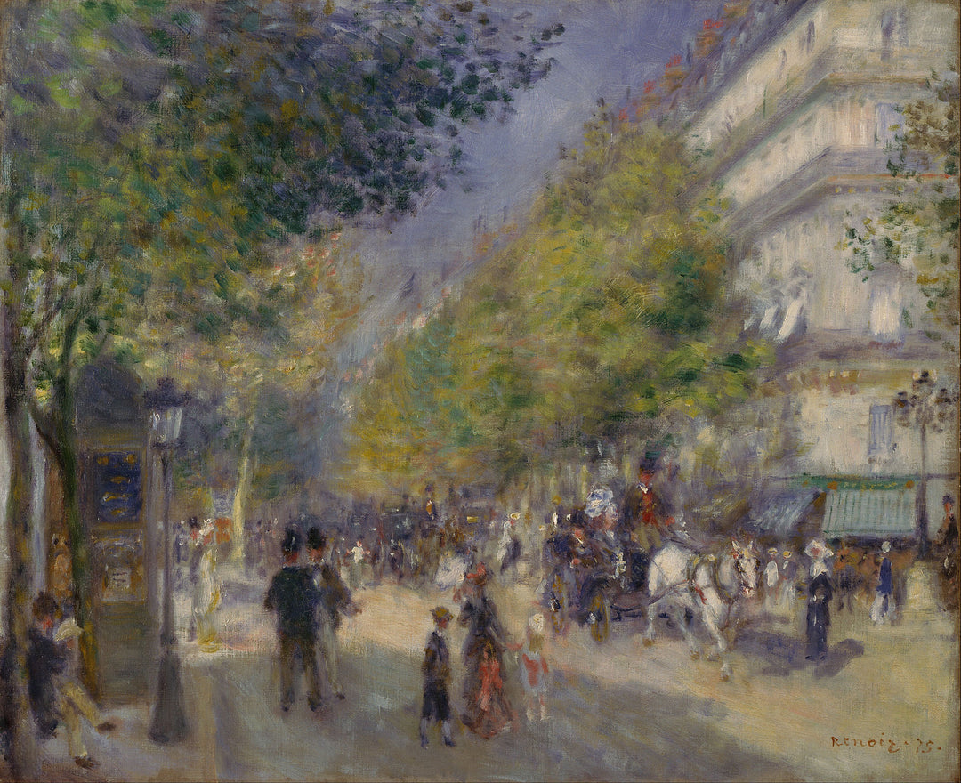 The Grands Boulevards by Pierre-Auguste Renoir Reproduction for Sale by Blue Surf Art