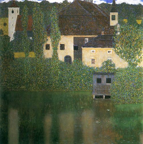 Water Castle by Gustav Klimt. Klimt artwork, Klimt reproduction, Klimt famous artwork, Klimt wall art, Klimt canvas art, Klimt oil painting, Klimt paintings, Klimt art decor. 