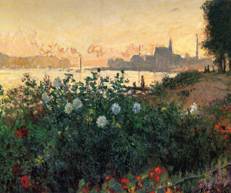 Argenteuil, Flowers by the Riverbank by Claude Monet