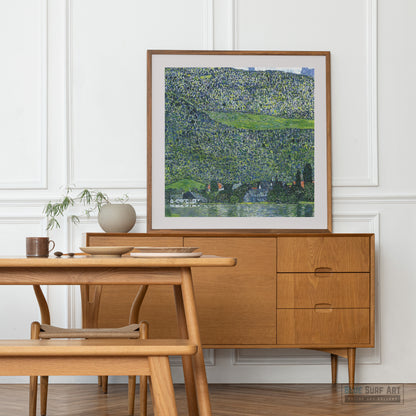 Unterach on Attersee, 1915 by Gustav Klimt. Gustav Klimt artwork, Klimt famous art, Klimt paintings, Klimt wall art, Klimt canvas art, Klimt popular art, Klimt art decor, Klimt reproduction, Klimt oil paintings, Klimt Oil paints, Klimt home decor. - 3