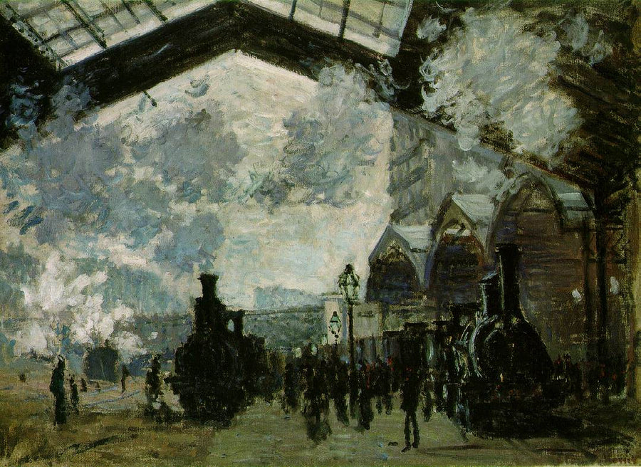 Saint-Lazare Station by Claude Monet. Monet canvas art, monet wall art, monet reproduction for sale