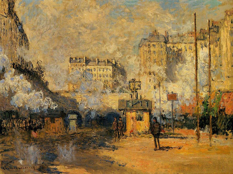Saint-Lazare Station, Sunlight Effect by Claude Monet. Monet canvas art, Monet wall art, monet reproduction for sale