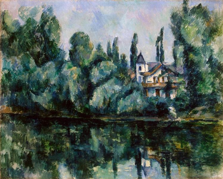Banks of the Marne by Paul Cézanne Reproduction for Sale - Blue Surf Art