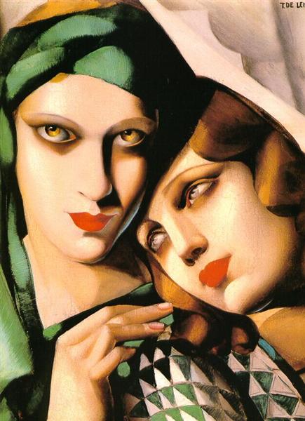 The Green Turban Painting by Tamara de Lempicka Reproduction Wall Art - Blue Surf Art
