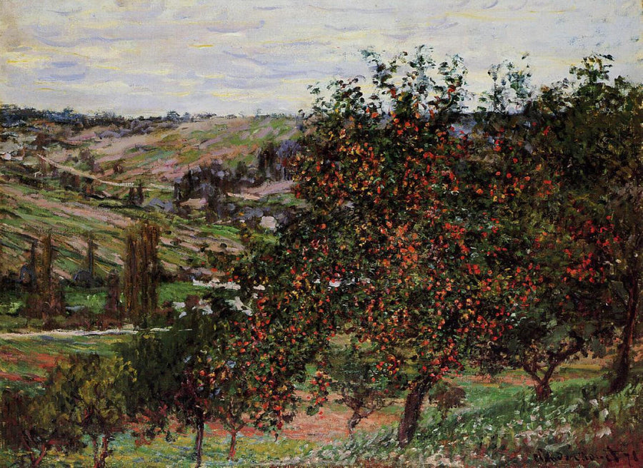 Apple Trees near Vetheuil by Claude Monet. Monet canvas, monet artworks, monet reproduction for sale