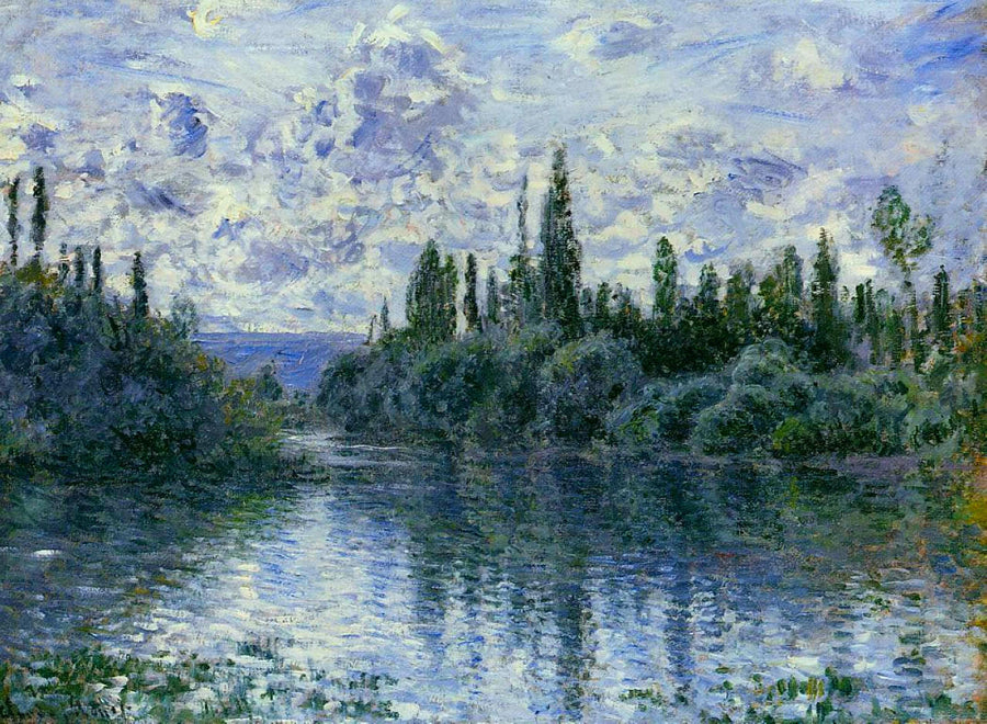 Arm of the Seine near Vetheuil by Claude Monet. Monet reproduction for sale, monet canvas art, monet wall art