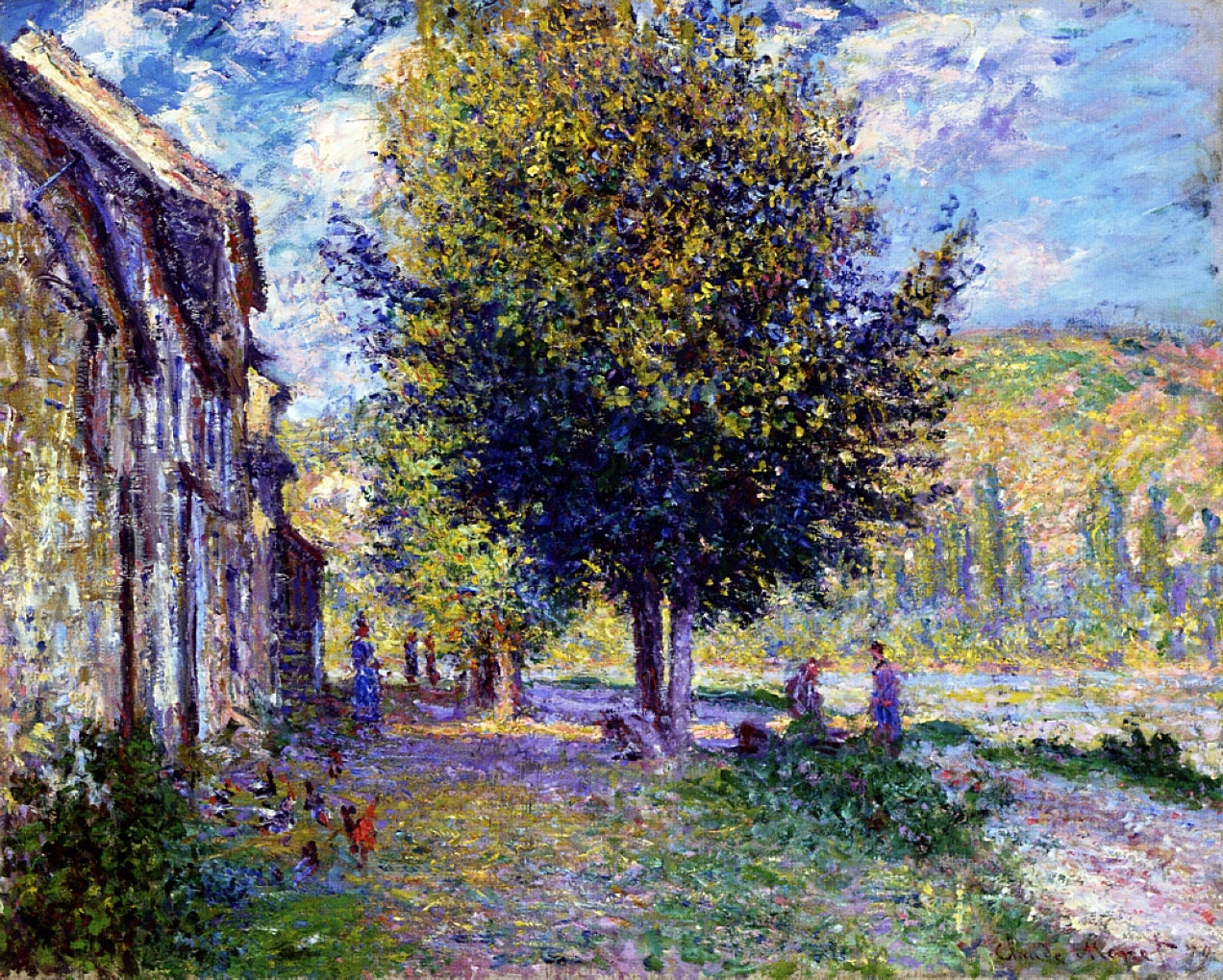 Banks of the Seine at Lavacour by Claude Monet. Monet canvas art, Monet wall art, Monet reproduction for sale, Blue Surf Art