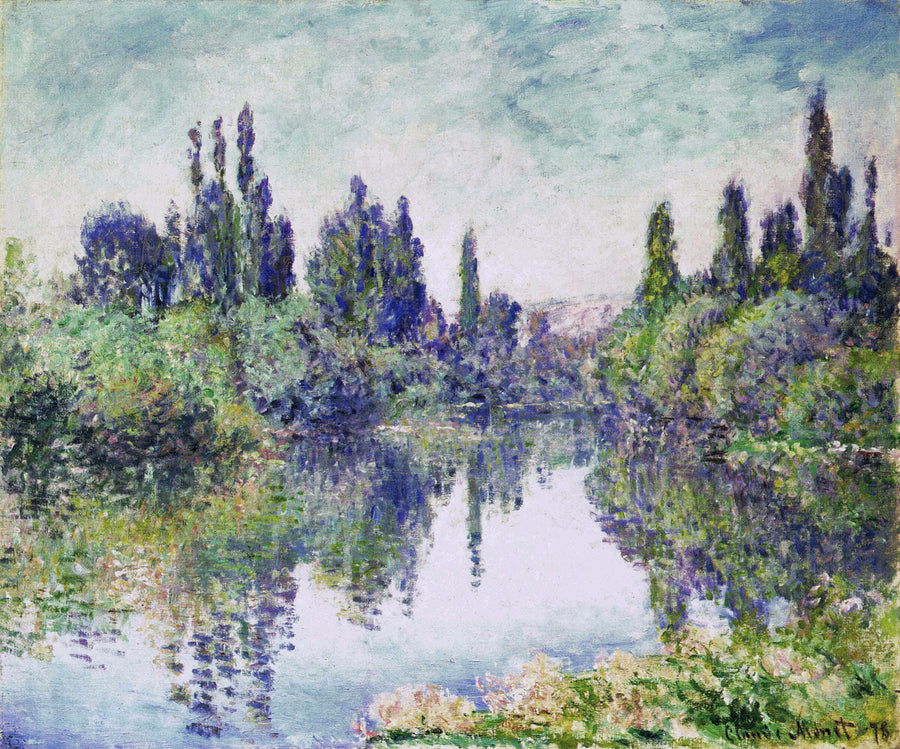 Morning on the Seine, near Vetheuil by Claude Monet. Monet canvas art, Monet wall art, Monet reproduction for sale. Blue Surf Art