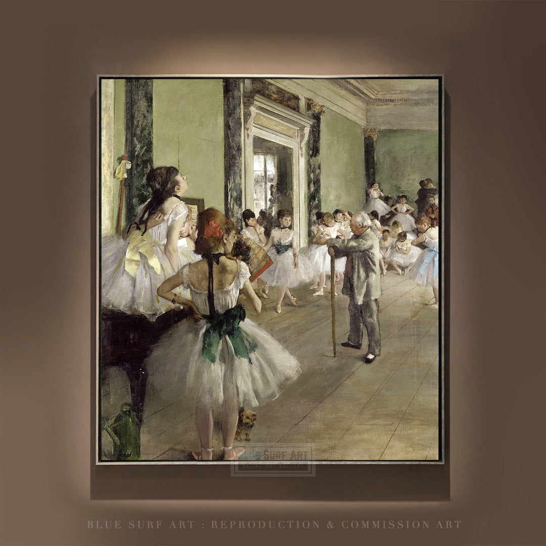 The Ballet Class Painting by Edgar Degas Reproduction Oil on Canvas - Blue Surf Art