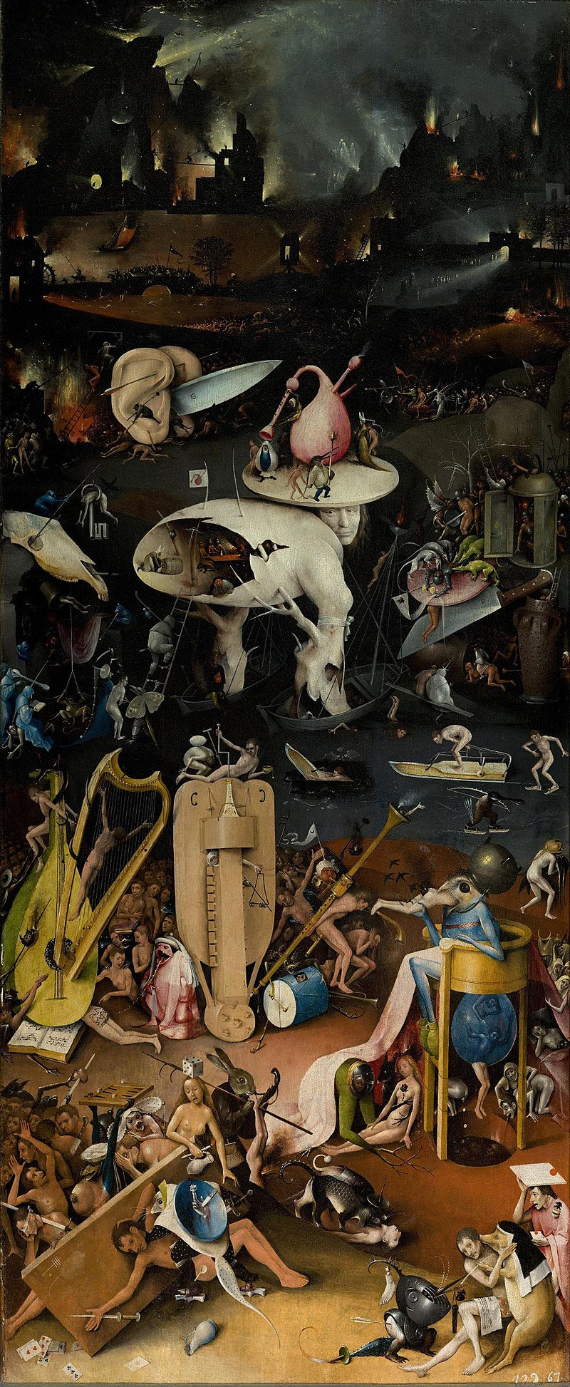 Hell panel from The Garden of Earthly Delights by Hieronymus Bosch I Blue Surf Art