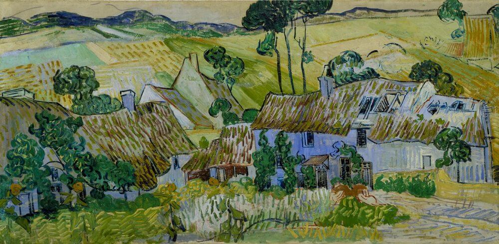 Farms near Auvers, 1890 by Van Gogh Reproduction for Sale - Blue Surf Art