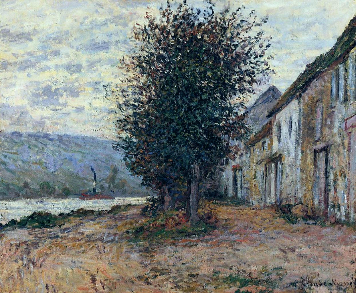 The Banks of the Seine by Claude Monet. Monet canvas art, Monet artworks, Monet reproduction for sale. Blue Surf Art
