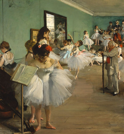The Dance Class Painting by Edgar Degas Reproduction Oil on Canvas by blue surf art .com