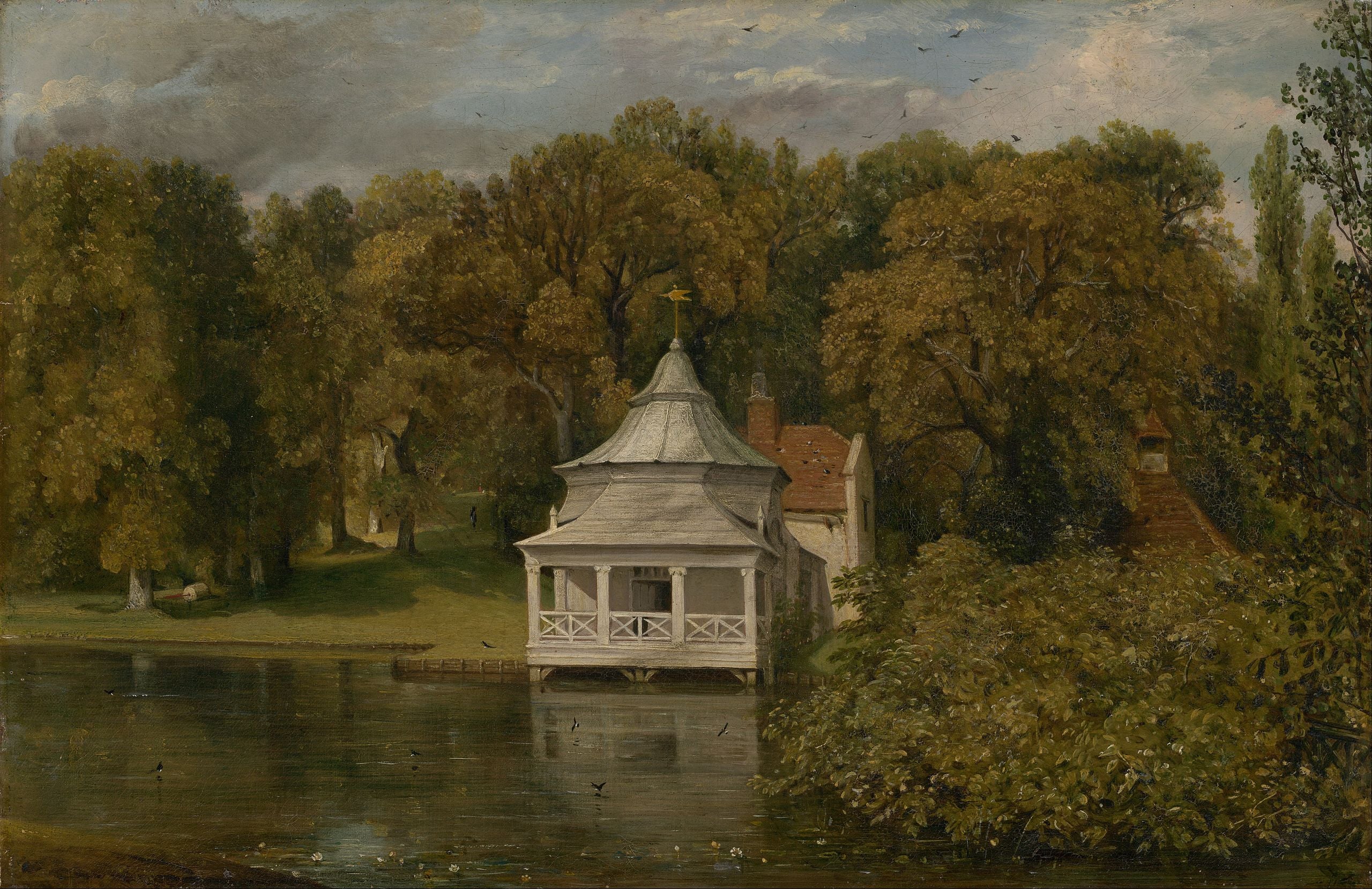 The Quarters behind Alresford Hall by John Constable Reproduction Painting for Sale - Blue Surf Art