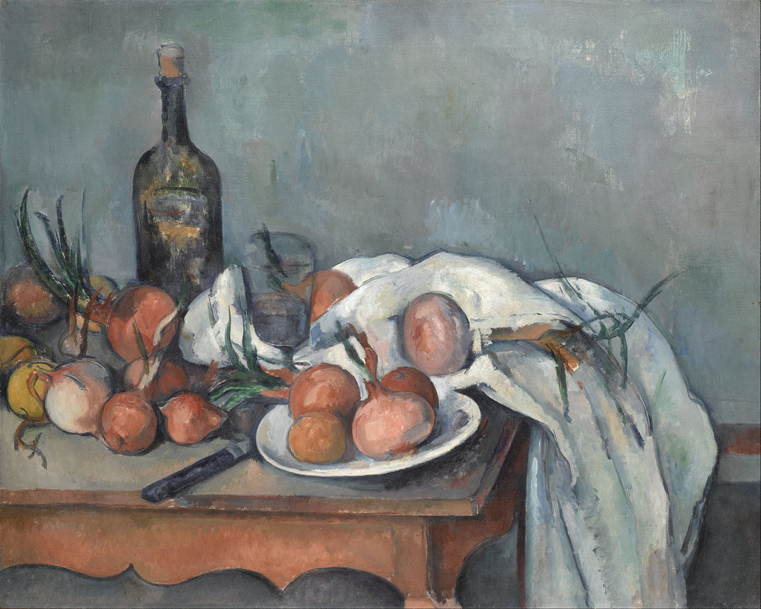 Still Life with Red Onions by Paul Cézanne Reproduction for Sale - Blue Surf Art