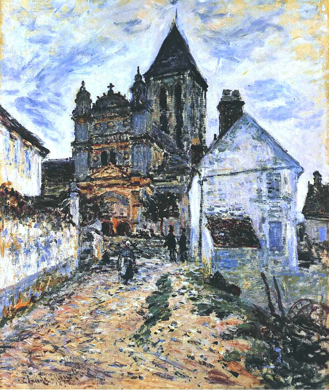 Vetheuil, The Church by Claude Monet. Monet canvas art, Monet wall art, Monet reproduction for sale
