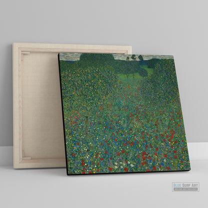 Poppy Field by Gustav Klimt. Gustav Klimt artwork, Klimt famous art, Klimt paintings, Klimt wall art, Klimt canvas art, Klimt popular art, Klimt art decor, Klimt reproduction, Klimt oil paintings, Klimt Oil paints, Klimt home decor. -1
