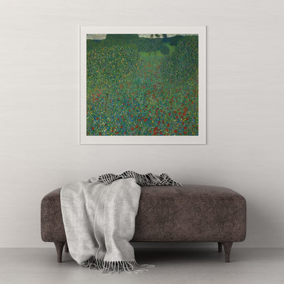 Poppy Field by Gustav Klimt. Gustav Klimt artwork, Klimt famous art, Klimt paintings, Klimt wall art, Klimt canvas art, Klimt popular art, Klimt art decor, Klimt reproduction, Klimt oil paintings, Klimt Oil paints, Klimt home decor. - 3