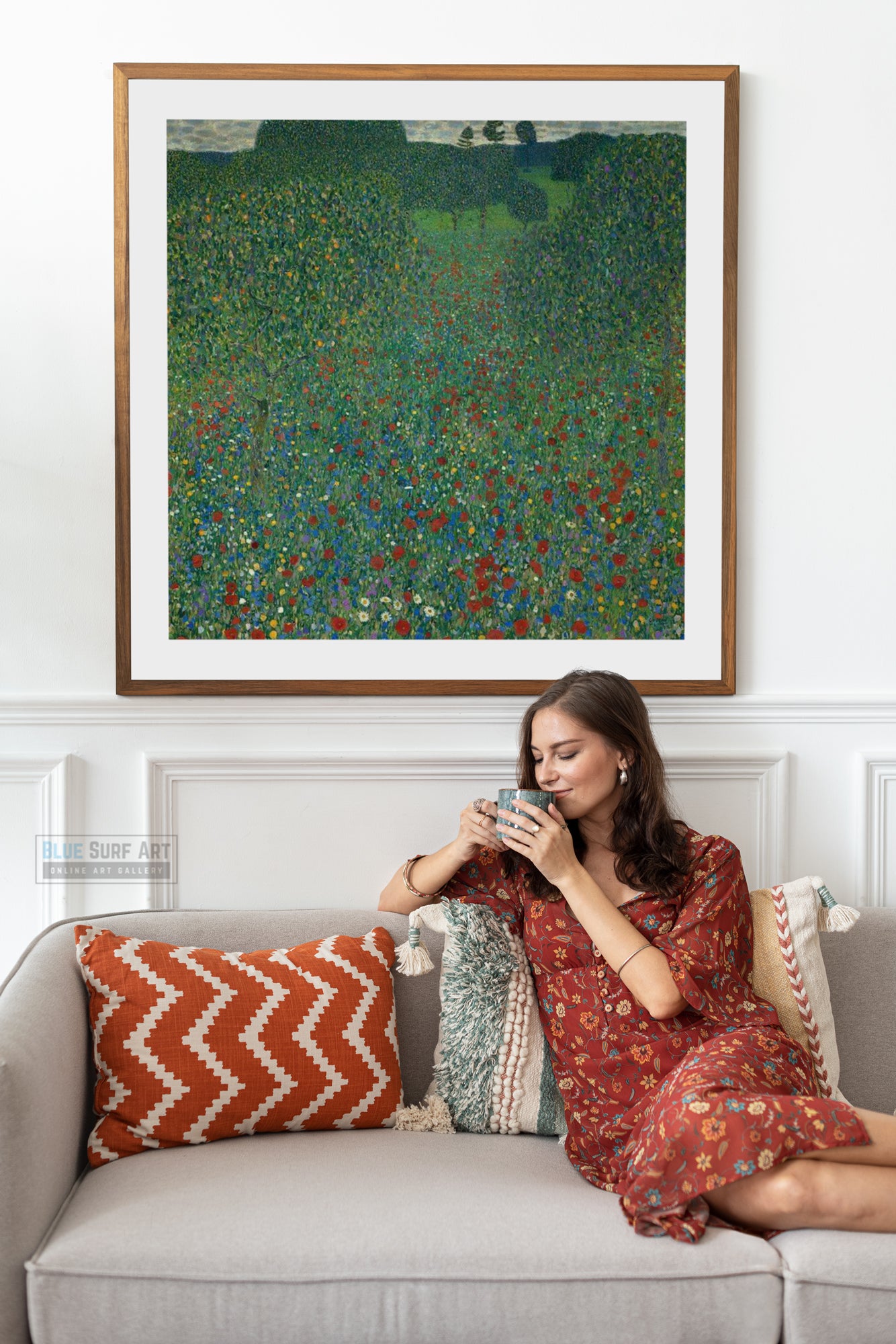 Poppy Field by Gustav Klimt. Gustav Klimt artwork, Klimt famous art, Klimt paintings, Klimt wall art, Klimt canvas art, Klimt popular art, Klimt art decor, Klimt reproduction, Klimt oil paintings, Klimt Oil paints, Klimt home decor. - 4
